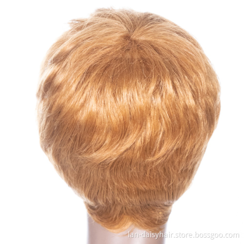 Cuticle Aligned Short Curl Front Machine Made Bob Wig Short Curl Virgin Hair Peruvian Human Hair Wigs for Black Woman